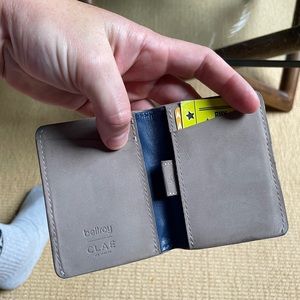 Bellroy x Clae Los Angeles card wallet suede